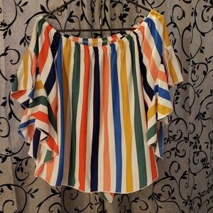 off shoulder strip top